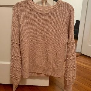 Madewell Bobble Pullover Sweater Pink
